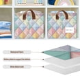 thumbnail image 4 of Yayeee Foldable Storage Basket for Shelves with Handles Set of 2 Waterproof Cloth Bins, Colorful Geometric, 4 of 7