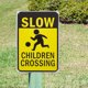 thumbnail image 5 of ColoMX Señales de cruce de velocidad para niños, señales de advertencia de tráfico de alta visibilidad, señal de seguridad infantil para calles, entradas y áreas de juego, 2 uds., 5 of 8