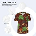 thumbnail image 4 of Daiia Frogs and Mushrooms Mens Baseball Jersey Button Down Shirts Short Sleeve Sports Uniforms-Small, 4 of 9