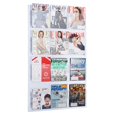 thumbnail image 2 of AdirOffice 29 in. x 48 in. Adjustable Pockets Clear Acrylic Hanging Magazine Rack, 2 of 3