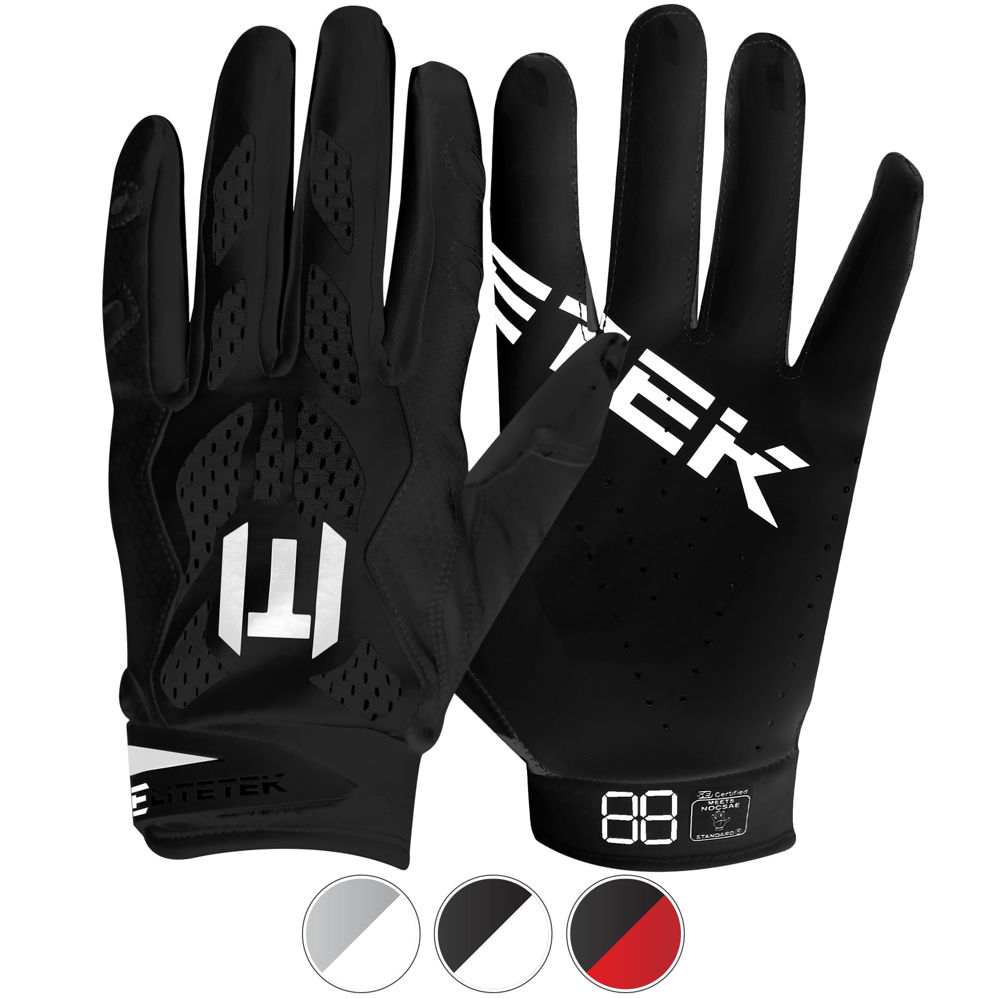 black football gloves