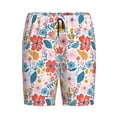 thumbnail image 4 of Easygdp Floral Ditsy Men's Short Pajama Pants, Sleep Shorts, Household Pants, Casual Pants with Pockets - 3X-Large, 4 of 9