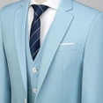 thumbnail image 4 of Cloudstyle Men's 3Pcs Business Professional Casual Daily Slim Fit One Button Suit Set (Blazer + Vest + Pants), 4 of 5