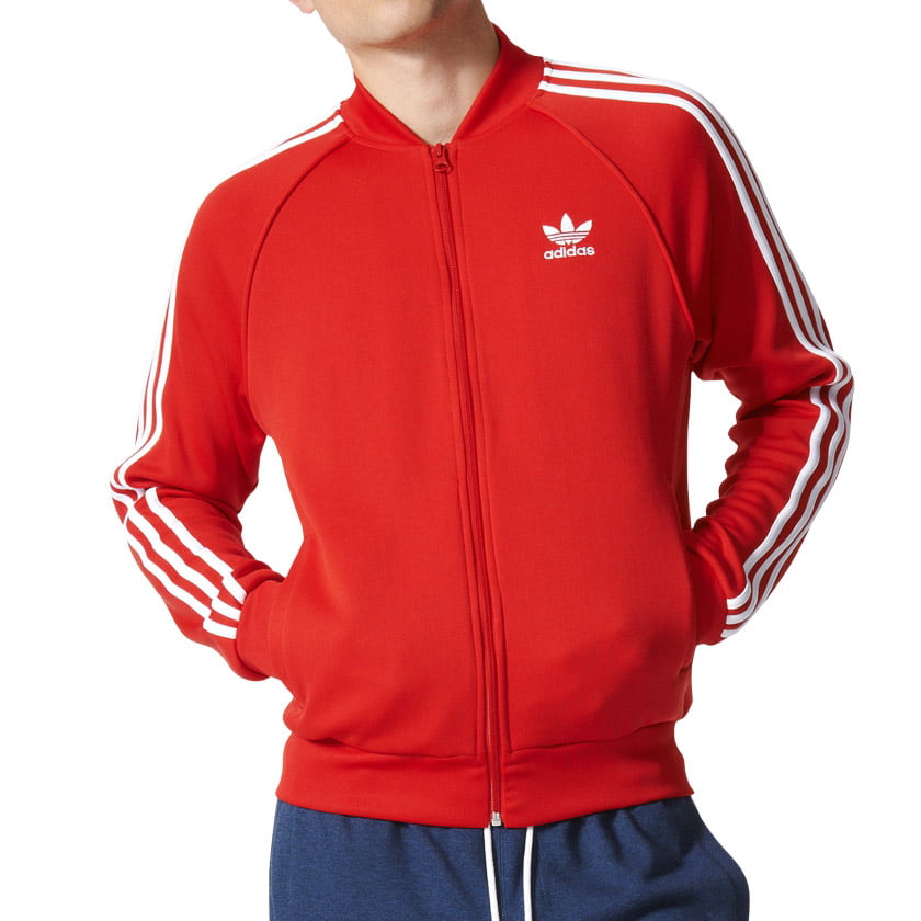 Adidas Originals Superstar Men's Track Jacket Vivid Red/White ay7062