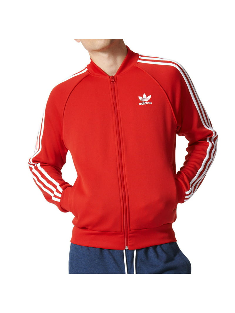 Adidas Originals Men's Track Jacket Vivid Red/White ay7062 - Walmart.com