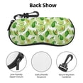 thumbnail image 3 of KLL Avocado And Tropical Palm Leaves Print Eyeglass Case for Men & Women's Classy Travel Eyewear Holder Case Zipper Eyeglasses Case With Hook, 3 of 6