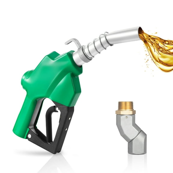 VEVOR 1 Inch NPT Automatic Fuel Nozzle with Swivel, Max Flow Rate 21.6 GPM, Auto Shut Off Diesel Gas Pump Nozzle with 3-Speed Trigger Lock & 1-3/16 in (OD=30.1 mm) Spout for Gasoline, Diesel