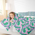 thumbnail image 3 of Feelyou Hippie Swirl Twin Comforter Sets, Boho Abstract Bedding Set, Pink Green, Halloween Reversible, 2pcs, 1 Comforter and 1 Pillowcase, 3 of 7