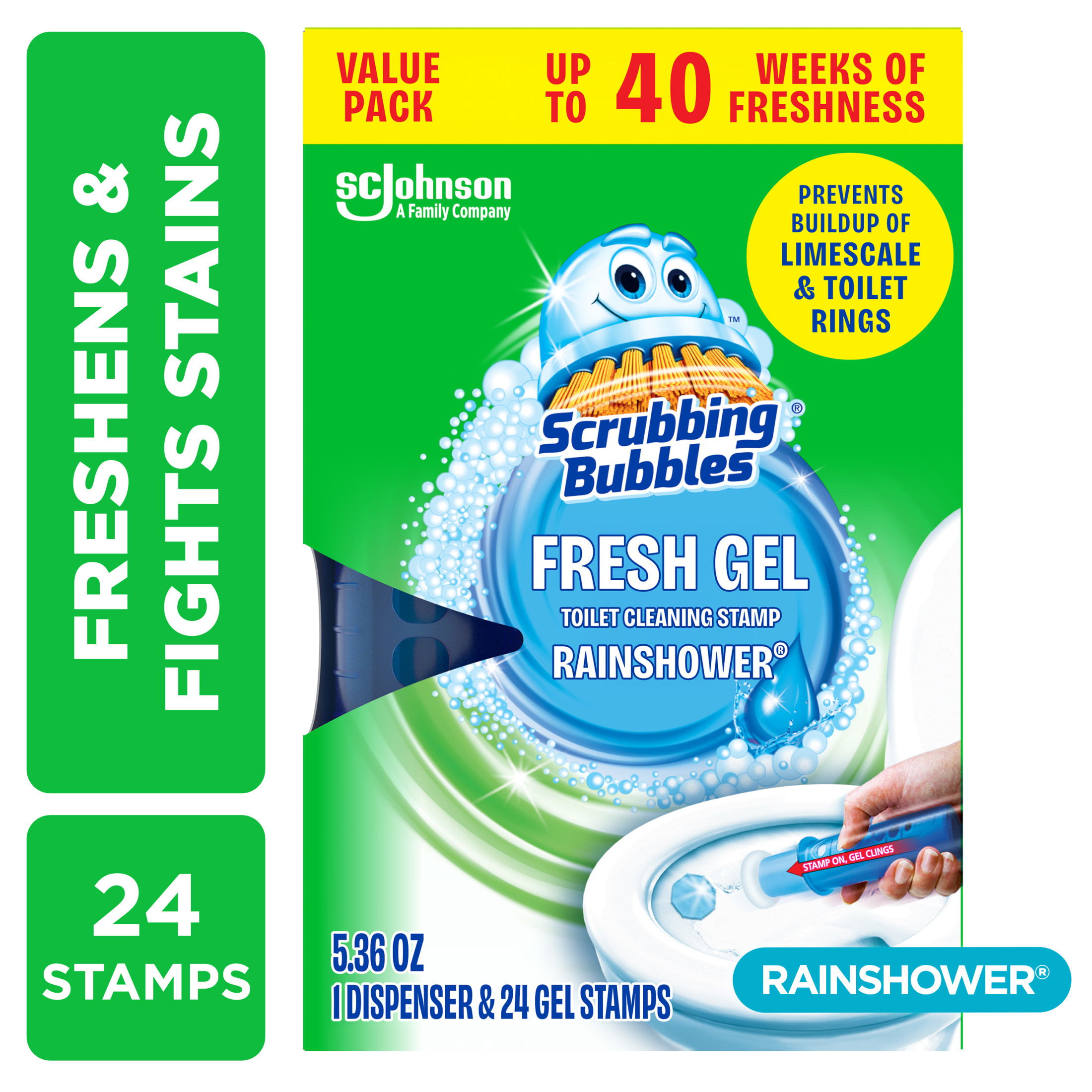 Scrubbing Bubbles Fresh Gel Toilet Stamps, 24 Count photo 1