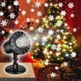 thumbnail image 2 of Christmas Moving Snowflakes Projector Lights  Dynamic Snowfall Pattern Outdoor/Indoor LED Projection Lamp IP65 Waterproof 180 Rotating Spotlight Projector for Holiday Xmas Halloween Party, 2 of 8