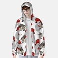 thumbnail image 2 of Kdxio Rabbit And Hedgehog Print Sun Protection Hoodie for Outdoor Activities Men Women Lightweight Zip-Up Windproof UPF 50+ UV Protectio-Small, 2 of 7