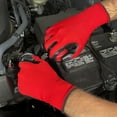 Grease Monkey D25232 Work Gloves, Red, Men's Large, 8 Pair