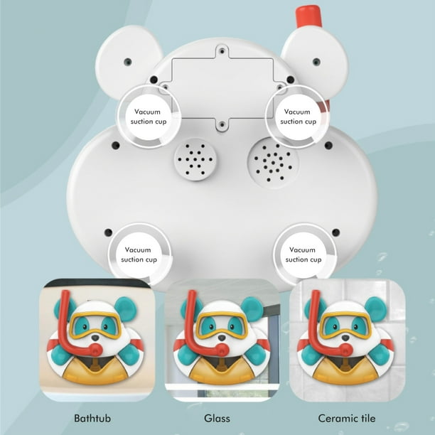 Juguete de baño, juguete de baño, lindo oso, máquina de burbujas para ducha, máquina de burbujas para baño, confiable y duradera