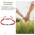thumbnail image 4 of Uxcell Evil Eye Lucky Bracelets, Handmade Braided Rope String Adjustable  Protection Bracelets, Minimalist Jewelry for Women Men Friend (Elephant Style, Red), 4 of 6