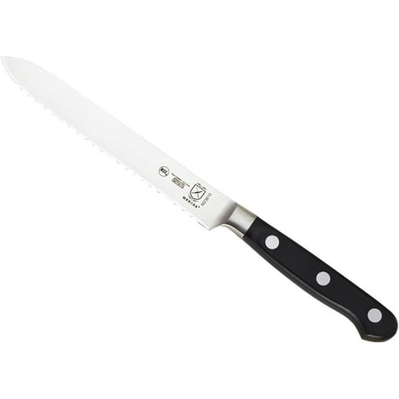 Mercer Culinary Renaissance Steel 5 Inch Tomato Knife, Black