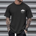 thumbnail image 6 of Ankishi Mens Beach T Shirts Palm Tree Short Sleeve Crewneck Hawaiian Cotton Graphic Tees Summer Tops for Vacation, 6 of 8