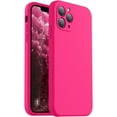 thumbnail image 1 of CHL-Compatible with iPhone 11 Pro Case, Upgraded Liquid Silicone with [Flat Edges] [Camera Protection] [Soft Anti-Scratch Microfiber Lining] Phone Case for iPhone 11 Pro 5.8 inch - Hot Pink, 1 of 4