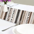 thumbnail image 4 of Yayeee Table Runner 90 inches Long Home Kitchen Dinning Party Decoration, Brown Abstract Stripes, 4 of 7
