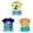 6Pcs Cute Baby Boy Clothes-Blue+Dark Blue+Orange, variant on Gerichy Toddler Baby Boy Summer Clothes Set 6 12 18 24 Months 2T 3T 4T Tractor Letter Print Short Sleeve T-Shirt Elastic Waist Solid Shorts Outfit Sets 6PCS
