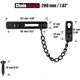 thumbnail image 2 of Cerradura de cadena para puerta negra, protección de puerta de acero inoxidable 304 con resorte antirrobo, negro mate, cuerpo de 4,84 pulgadas de largo; cadena de 7,9 pulgadas de largo., 2 of 5