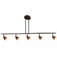thumbnail image 1 of Cal Lighting SL-954-5-RU-AMS Éclairage de Piste&44; Verre Ambré & Rouille, 1 of 1