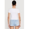 thumbnail image 4 of Womens Hook and Eye Short Sleeve Crop Top, 4 of 4