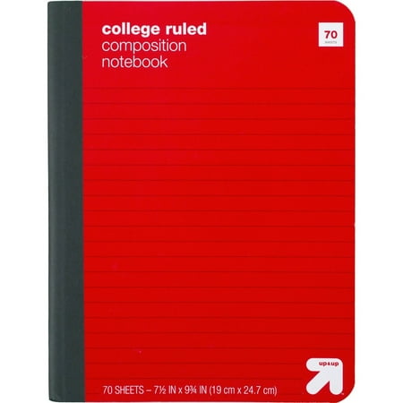 College Ruled Hard Cover Composition Notebook Set of 5 Assorted Colors