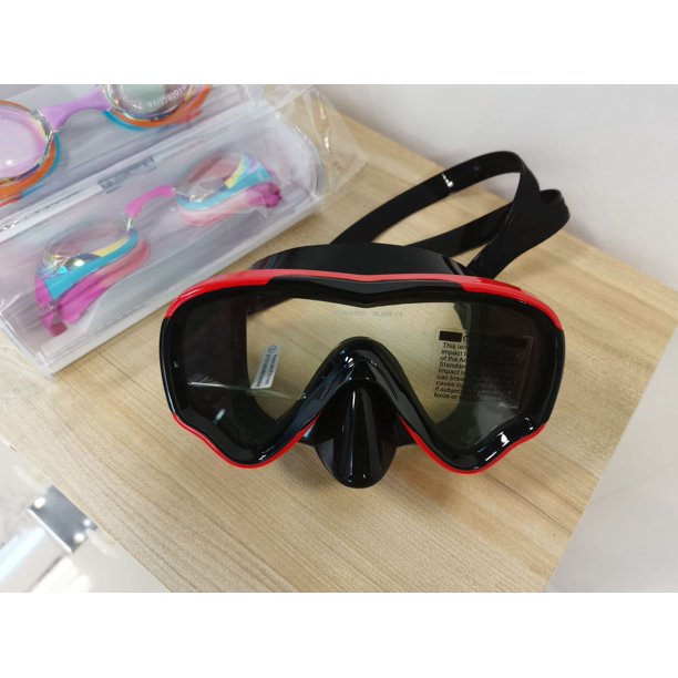 Gafas de buceo para niños, de silicona, antivaho, de vidrio templado, máscara de esnórquel, gafas de buceo para estudiantes completamente secas