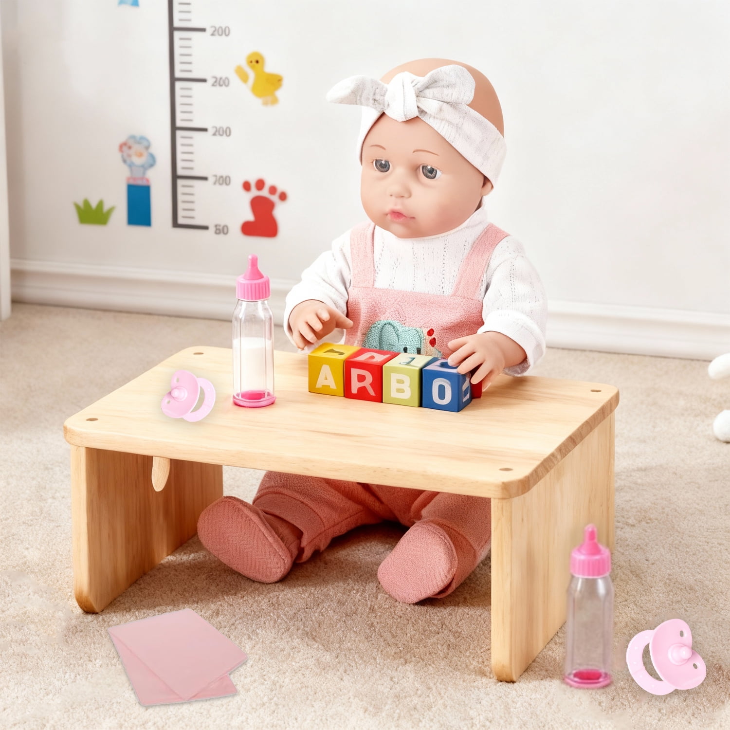 LINXUXIE Baby Doll Set, 12 Inch Realistic Soft Baby Doll with Pacifier & Nursing Bottle & Washable Quilt, Baby Doll Toys for Kids 3-5 4-6 5-7 Gifts