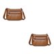 thumbnail image 1 of Bolso cruzado Qarigey para mujer bandolera de cuero PU correa larga Marrón 2Conjunto, 1 of 1
