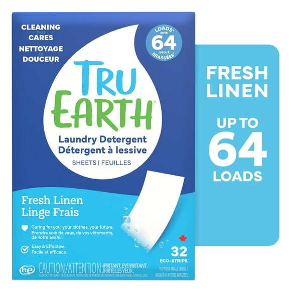 Detergent A Lessive Feuilles Tru Earth - 32 Feuilles - Linge Frais Linge Frais - 32 Feuilles