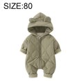 thumbnail image 2 of Ropa de una pieza de otoño e invierno para bebés; ropa de gateo para niños y niñas (verde claro), 2 of 6