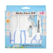 FAGINEY Baby Nail Scissors 6Pcs Infant Kids Care Kit  with Nail Clipper Set Brush Scissors Comb Newborn Gift Box