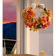 thumbnail image 3 of Doingart 15'' Fall Wreath, Autumn Harvest Front Door Wreath Artificial Maple Leaf, Red Berries with Bow for Wall Decor Hanging Orn, 3 of 8