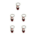 thumbnail image 3 of QualitChoice Key Rings Decoration Exquisite Purse Pendent Clasp Decor Sweet Gift Rustproof Plated Surface No Burrs -shaped Ring Red 5Set, 3 of 6