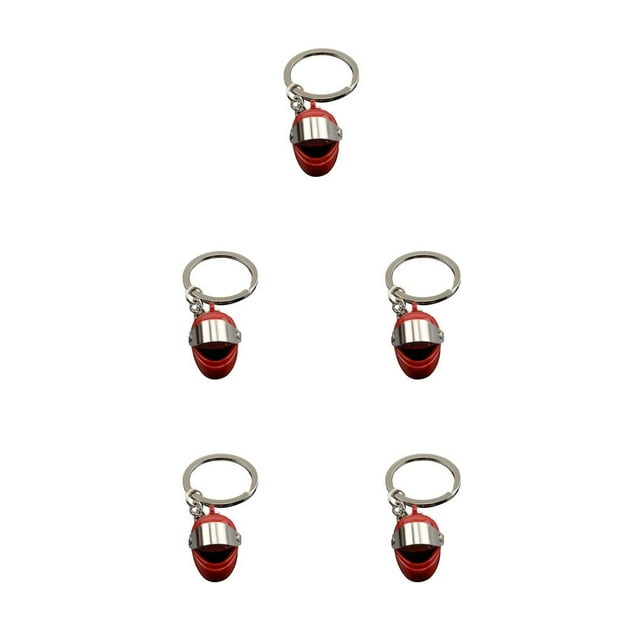 ZheElen Porte-Clés Taille Compacte Exquise Sac à Main Pendentif Décor Rouille Design à la Mode Plaqué Surface Pas de Bavures - en Forme d'Anneau Rouge 5Set