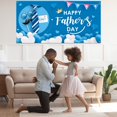 thumbnail image 3 of Happy Fathers Day Banner, 2.9*5.9ft Father's Day Background Cloth Party Decoration Banner,Rustic Fathers Day Party Decoration Supplies ,Fathers Day Gifts from Son and Daughter, 3 of 6
