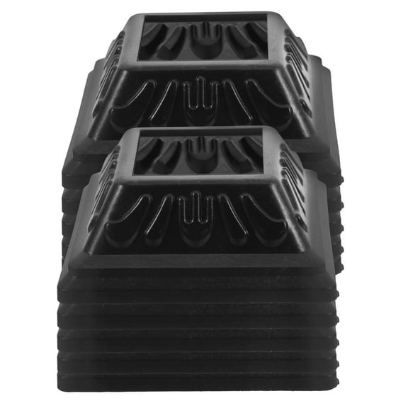 HONMEET 10Pcs Durable Black Vinyl Post Skirt for Porch Deck Post Trim