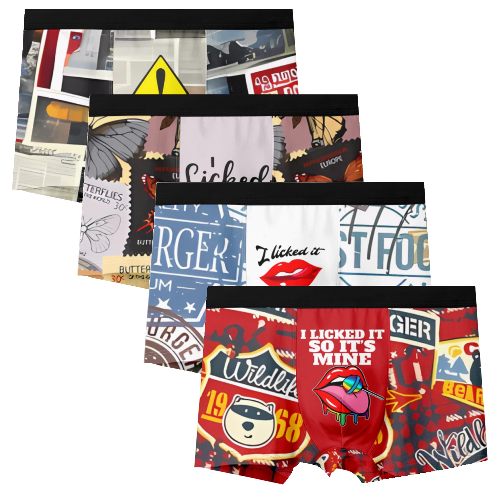 LUXI Heart Boxers For Men,Underwear Man Covered Waistband Mens Briefs Underwear Teasing Sexy