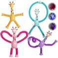 thumbnail image 1 of 4pcs Telescopic Suction Cup Giraffe Toy, Shape-changing Giraffe Telescopic Tube Cartoon Puzzle Suction Cup Parent-child Interactive Decompression Toy, 1 of 4