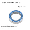 thumbnail image 2 of 6700-2RS Ball Bearings 10mmx15mmx4mm Double Sealed Chrome Steel Blue Cover P6 10pcs, 2 of 4