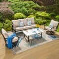MF Studio 5Seater Patio Conversation Set Metal Outdoor Furniture with