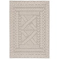 thumbnail image 2 of SAFAVIEH Global Hermite Bordered Indoor/Outdoor Area Rug, Beige/Light Beige, 8' x 10', 2 of 10