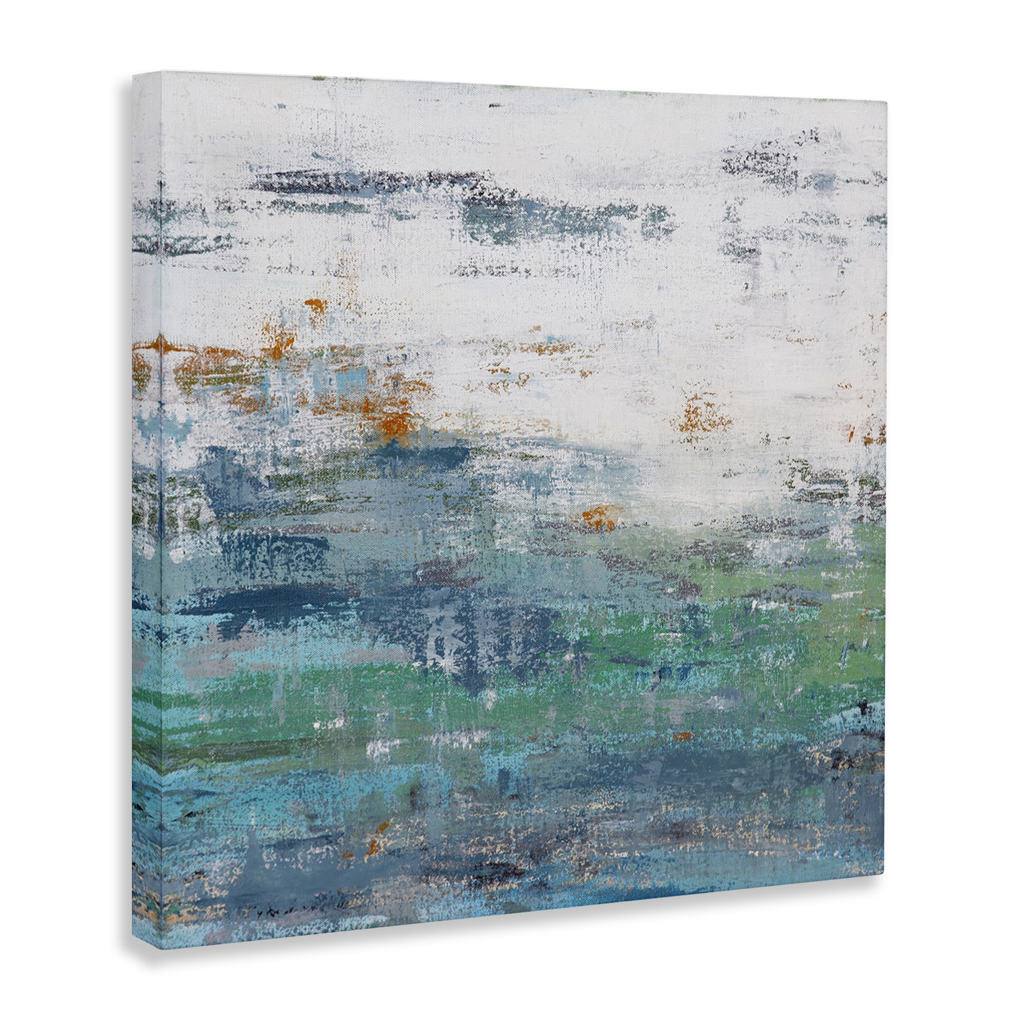 Stupell Industries Distressed Paint Gradient Abstract Painting Wrapped Canvas Art Print Wall Art, 36 x 36