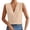 Black, variant on Women's Sleeveless Chiffon Top Triple V Neck Blouse 2026 Summer Lightweight Breathable Business Casual Work Office Shirt Loose Fit Layered Flowy Vacation Going Out Tops, Beige,L