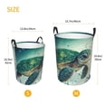 thumbnail image 5 of Kll Watercolor Turtle1 Waterproof Foldable Laundry Hamper Bucket With Handles For Storage Bin,Kids Room,Home Organizer (Medium), 5 of 8