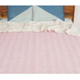 thumbnail image 3 of Dhaka International Pink Block Printed Cotton Bedspread, Single/Twin - Lightweight, Reversible, All Seasons, 3 of 4