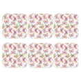 thumbnail image 2 of Lsque colored butterflies Pattern 4" Drink Coasters Set of 6, Leather Absorbent Coasters, Table Coaster Set Decorative Coffee Cup Coasters Housewarming Gift,Square, 2 of 7
