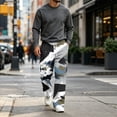 thumbnail image 5 of GrmtClth Mens Camouflage Cargo Pants Relaxed Open Bottom Lightweight Street Style Multi Utility Pocket Walking Daily Pants Dark Gray 2XL, 5 of 8