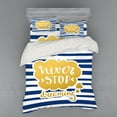 thumbnail image 2 of Ambesonne Saying Bedding Set 3 Pcs, Maritime Vintage Navy, Twin, Yellow Blue, 2 of 3
